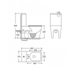Pastatomas klozetas Tryton 3.0  sukūrinė vandens nuleidimo sistema